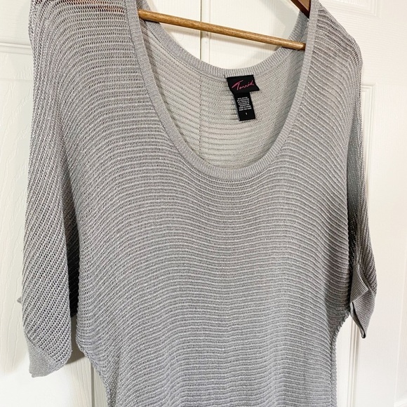 Torrid - Metallic Silver Knit Top - Picture 1 of 8